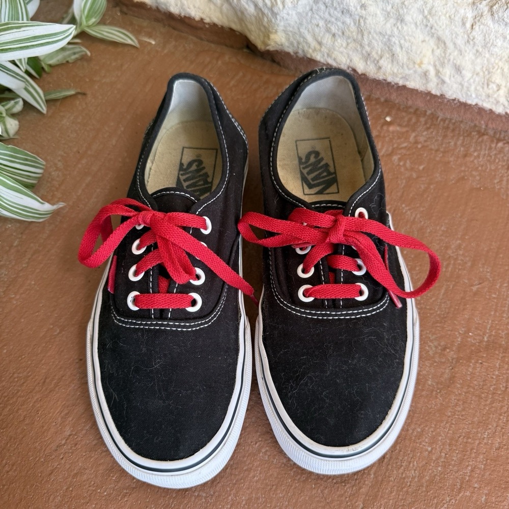 VANS Authentic Sketch Sidewall Canvas Low Top Sneakers Men's~6 Women's~7.5 Black